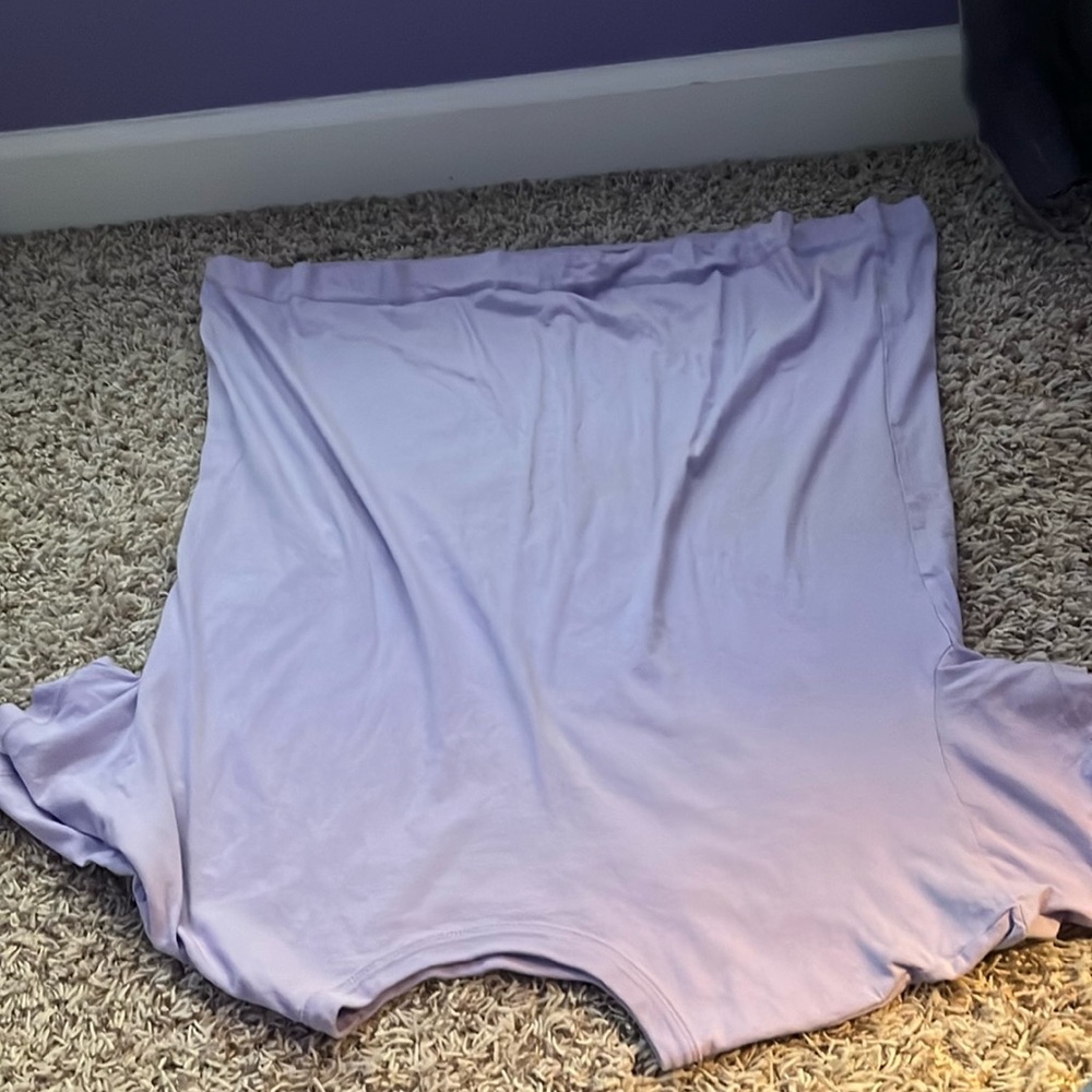 purple baggy shirt